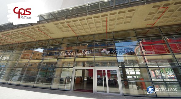 Concurso do Centro Paula Souza: fachada do edifício-sede da instituição, na capital paulista - Divulgação