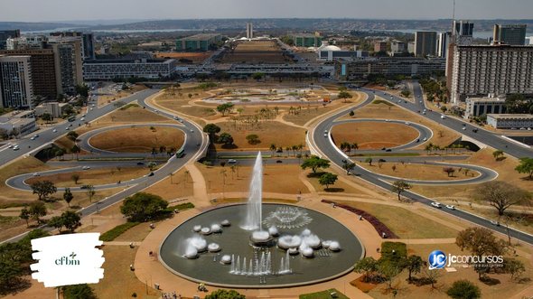 Concurso do CFBM: vista panorâmica de Brasília, onde fica a sede da entidade