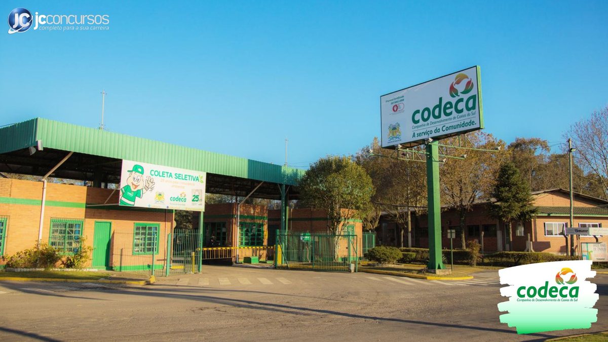 Processo seletivo da CODECA: sede da Companhia de Desenvolvimento de Caxias do Sul