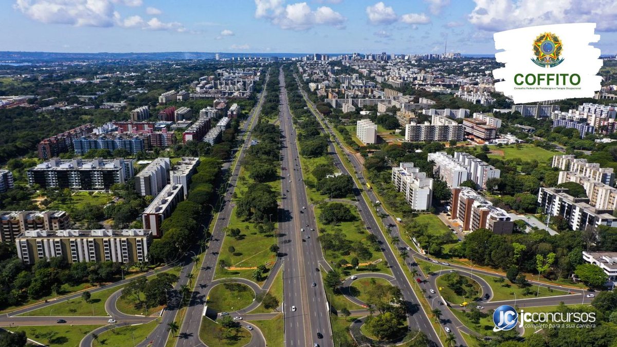 Concurso do Coffito: vista panorâmica de Brasília, onde fica a sede do órgão