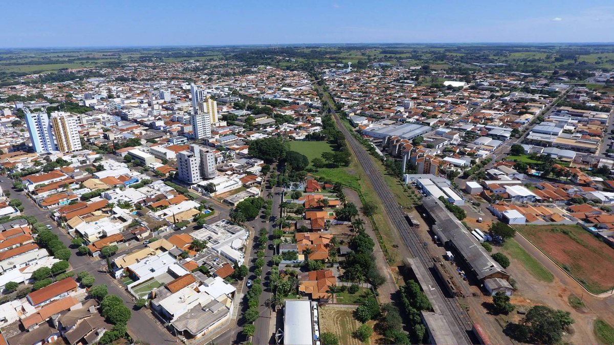 Concurso CORECA: vista área da cidade de Jales