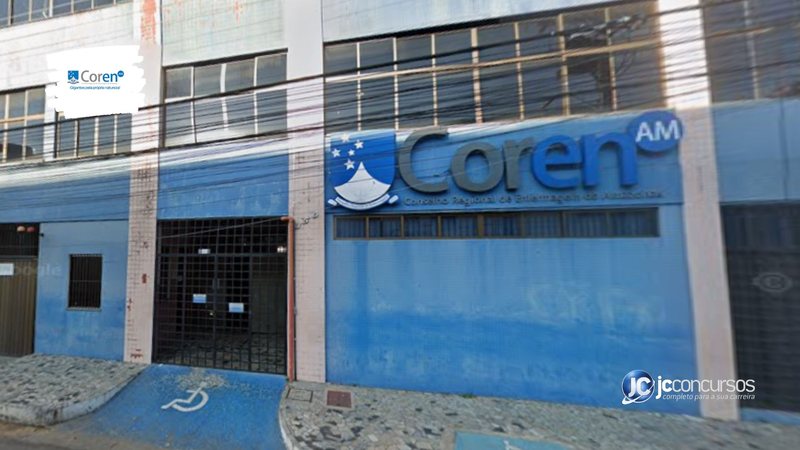Concurso do Coren AM: prédio do Conselho Regional de Enfermagem do Amazonas - Google Street View