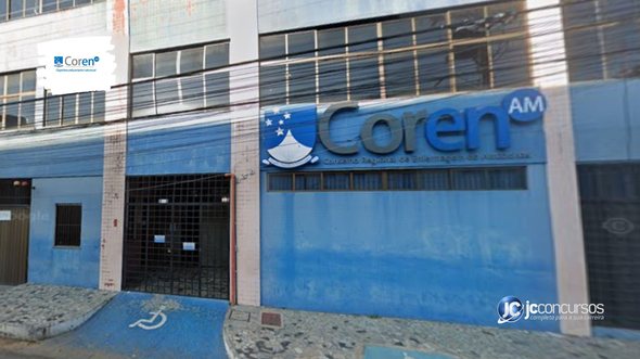 Concurso do Coren AM: prédio do Conselho Regional de Enfermagem do Amazonas - Google Street View