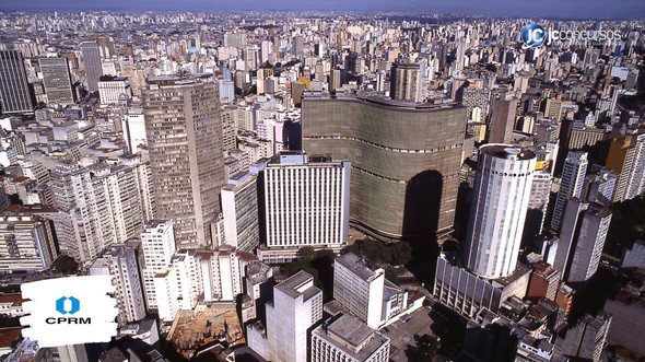 Concurso da CPRM: vista panorâmica da capital paulista