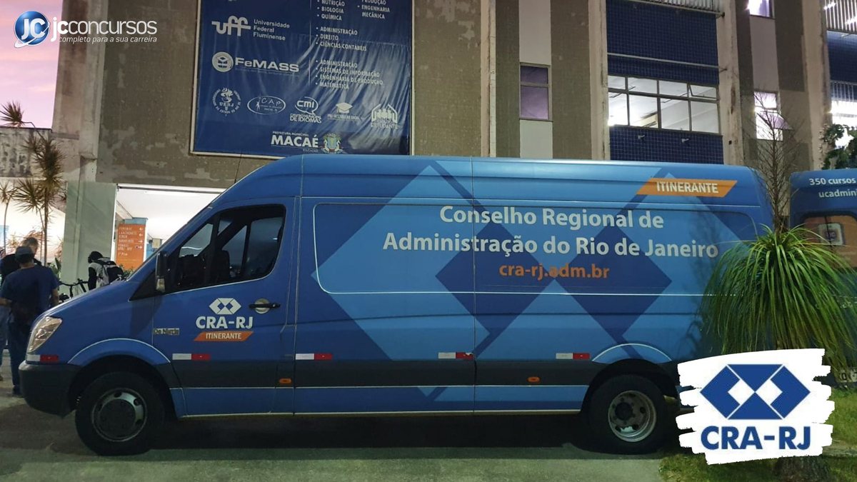 Concurso do CRA RJ: van itinerante do Conselho Regional de Administração do Rio de Janeiro - Divulgação