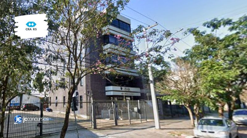 Concurso do CRA RS: sede da entidade, em Porto Alegre