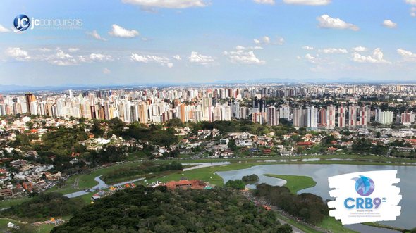 Concurso do CRB PR: vista panorâmica de Curitiba, onde fica a sede do órgão - Divulgação