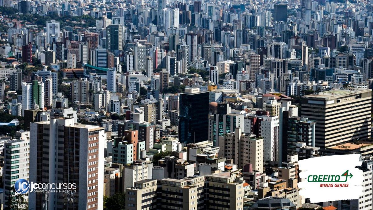 Concurso do Crefito 4: vista aérea de Belo Horizonte, onde fica a sede do órgão