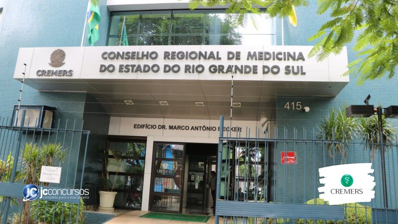 Concurso do Cremers: fachada do prédio do Conselho Regional de Medicina do Rio Grande do Sul