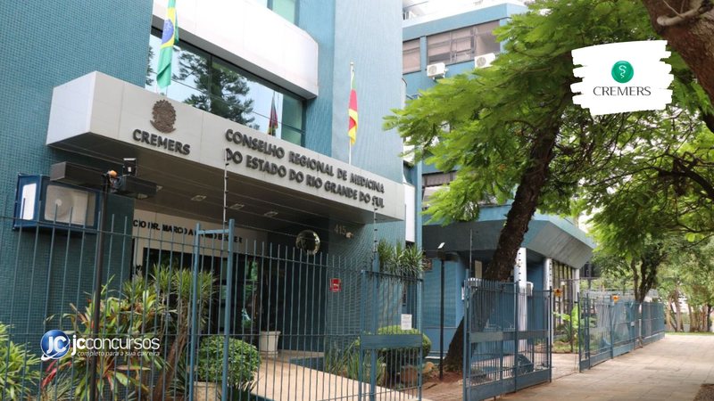 Concurso do Cremers: fachada do prédio do Conselho Regional de Medicina do Rio Grande do Sul