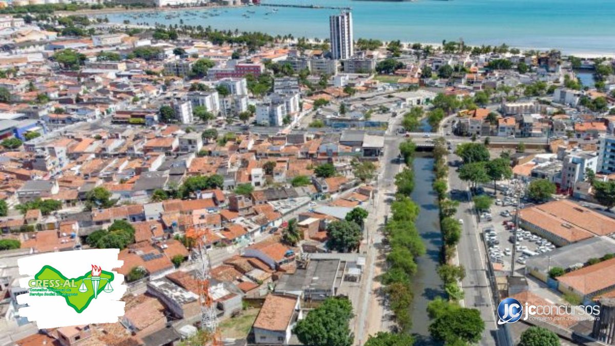 Concurso do Cress AL: vista aérea de Maceió, onde fica a sede do órgão - Júnior Bertoldo/Ascom