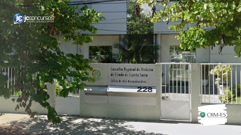 Concurso do CRM ES: fachada do prédio do Conselho Regional de Medicina do Espírito Santo, em Vitória (ES)