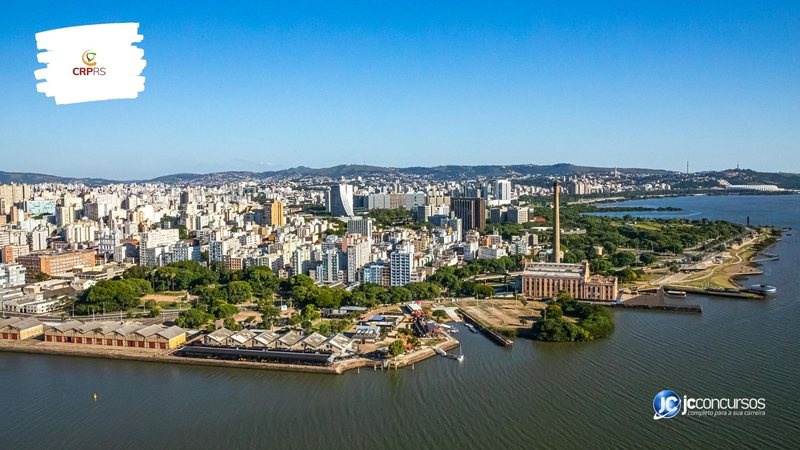 Concurso do CRP RS: vista panorâmica de Porto Alegre, onde fica a sede da entidade - Foto: Giulian Serafim/PMPA