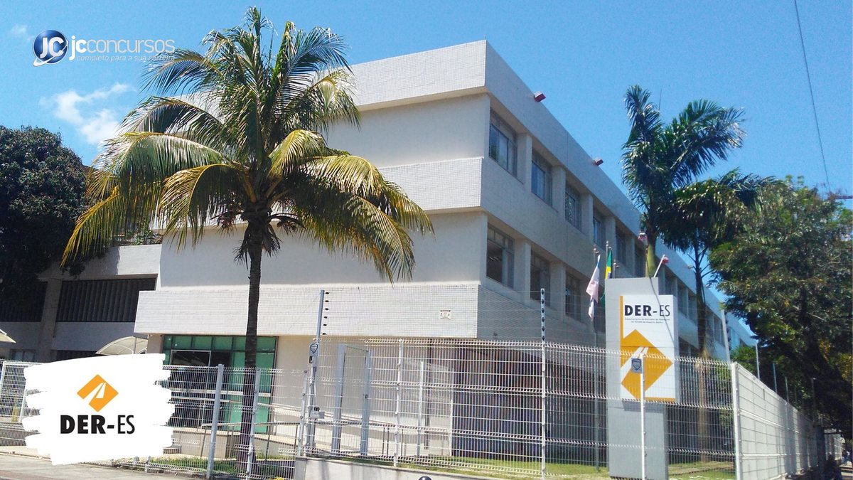 Concurso do DER ES: fachada da sede do órgão, em Vitória - Divulgação