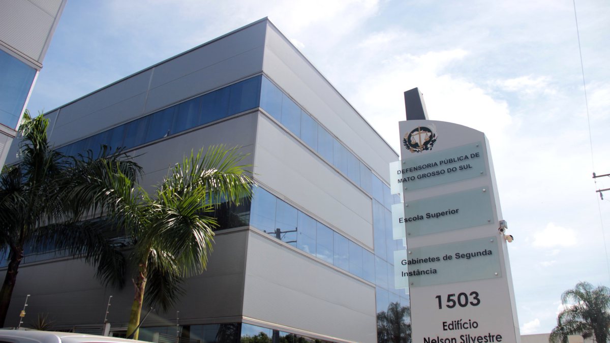 Concurso DPE MS: fachada do edifício sede da Defensoria Pública de Mato Grosso do Sul