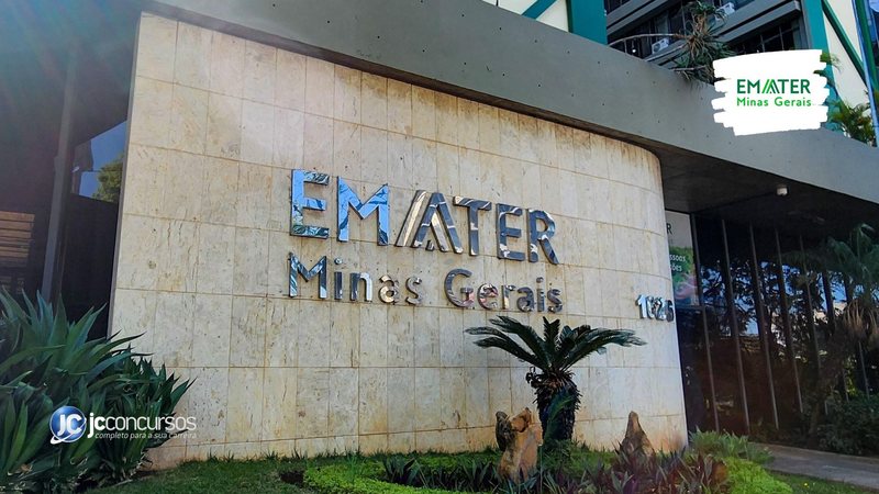 Concurso da EMATER MG: fachada do prédio da Empresa de Assistência Técnica e Extensão Rural do Estado de Minas Gerais