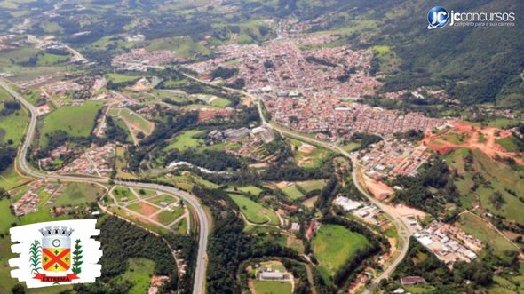 Concurso da Prefeitura de Extrema MG: vista aérea da cidade - Divulgação