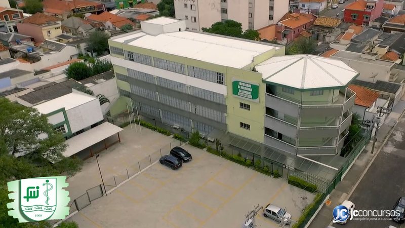 Concurso da FMJ SP: vista aérea da Faculdade de Medicina de Jundiaí