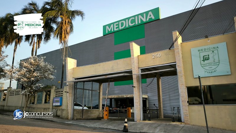 Concurso da FMJ SP: fachada da Faculdade de Medicina de Jundiaí