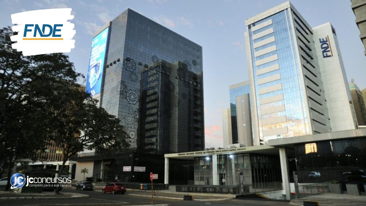 Processo seletivo do FNDE: fachada da sede do órgão, em Brasília (DF)