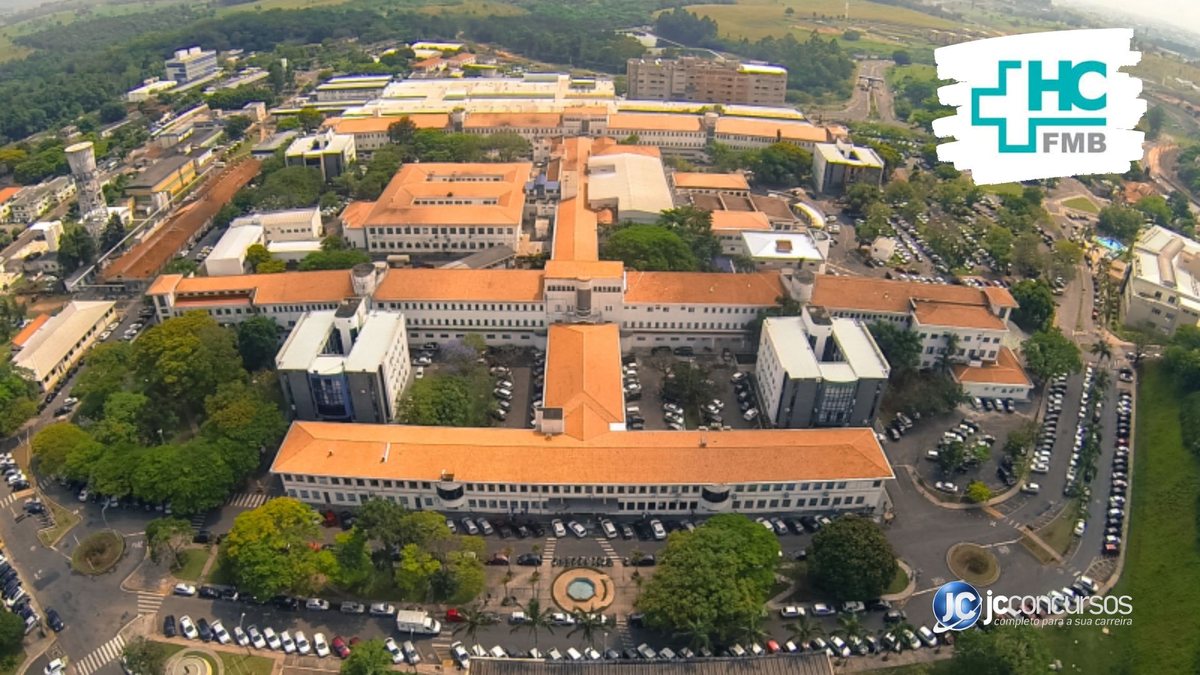 Processo seletivo do HC de Botucatu: vista aérea do Hospital das Clínicas - Divulgação