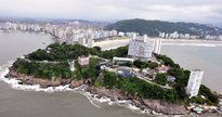 Concurso Igeve: vista aérea do município de São Vicente, no litoral paulista - Divulgação