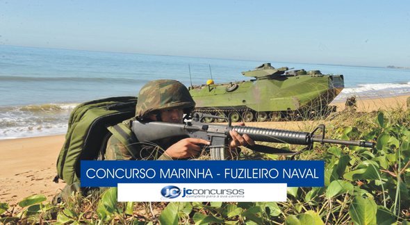 Concurso Marinha - soldado fuzileiro naval durante treinamento - Divulgação
