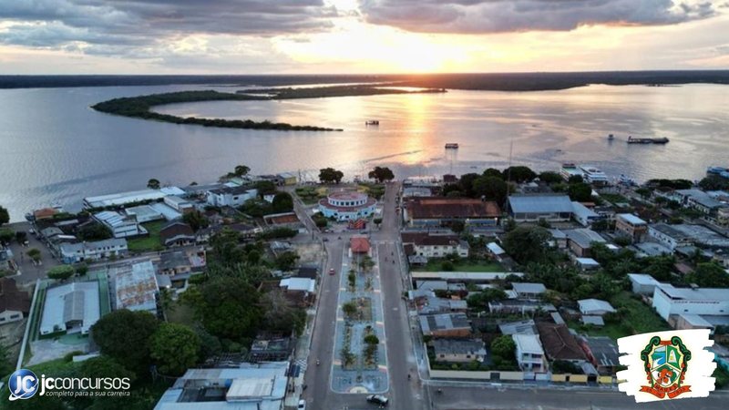 Processo seletivo da Prefeitura de Maués: vista aérea da cidade