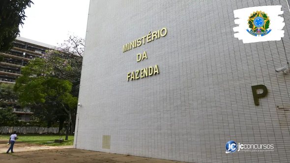 Concurso do Ministério da Fazenda: fachada do edifício-sede da pasta, na Esplanada dos Ministérios, em Brasília