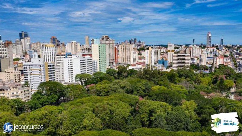 Processo seletivo do Paranaeducação: vista parcial do município de Curitiba (PR), cidade-sede do órgão