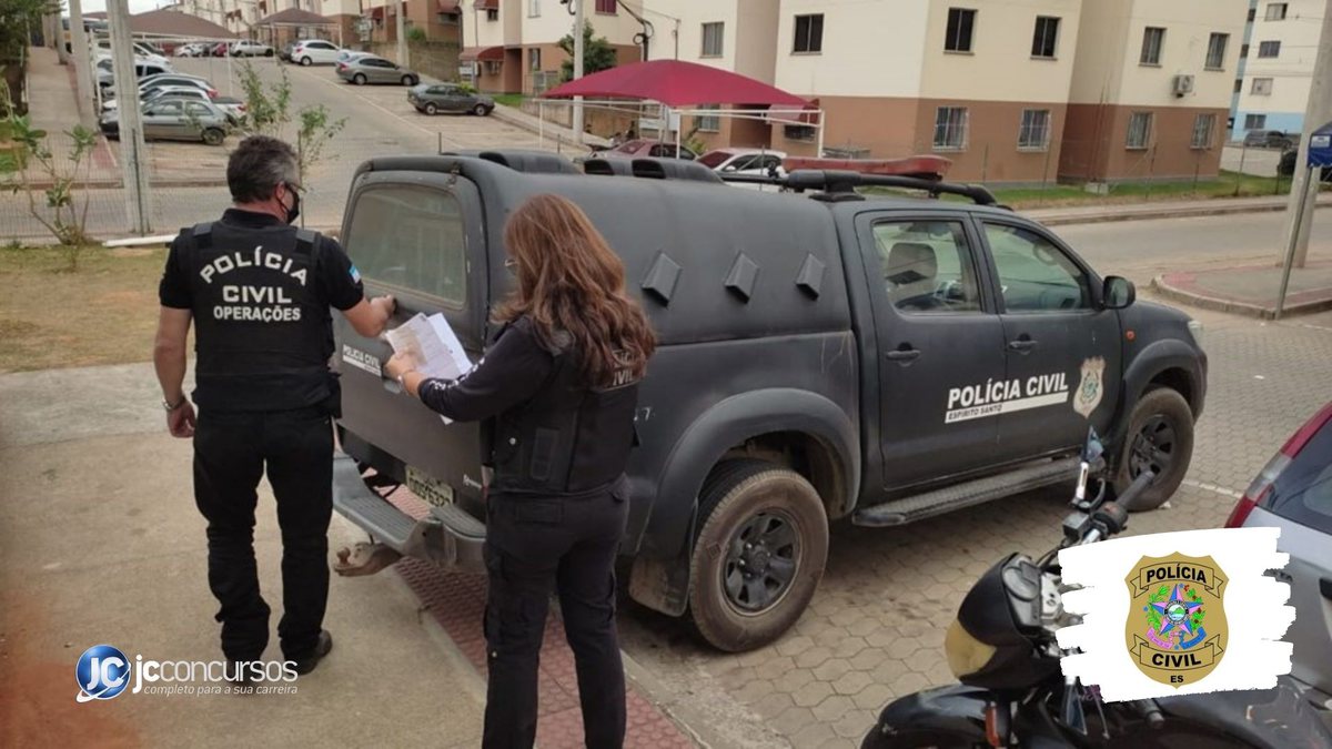 Concurso da PC ES: agentes da Polícia Civil do Espírito Santo durante operação
