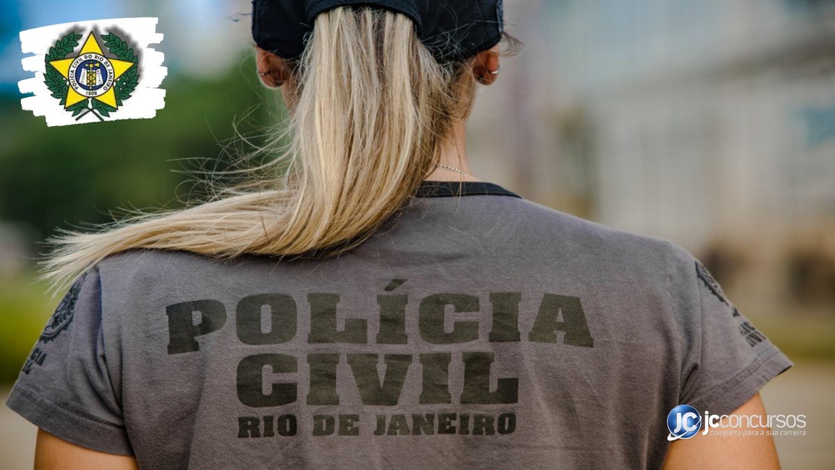 Agente da Polícia Civil do Rio de costas