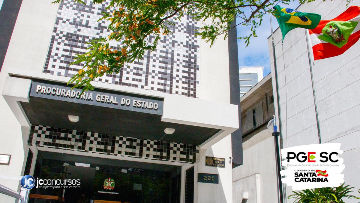 Concurso da PGE SC: sede da Procuradoria-Geral do Estado de Santa Catarina, em Florianópolis - Divulgação