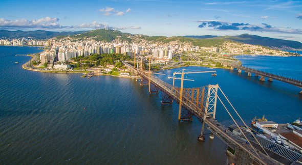 Concurso PGM de Florianópolis: vista aérea do município - Divulgação