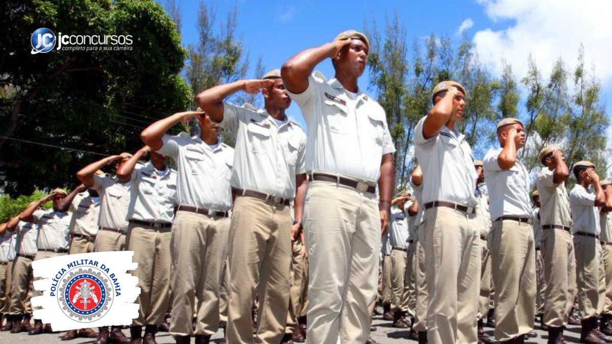 Concurso da PM BA: soldados da corporação perfilados - Divulgação