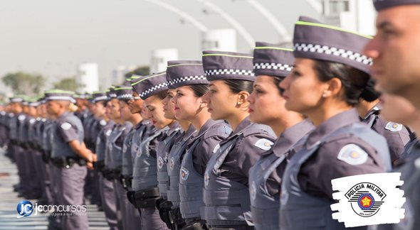 Concurso da PM SP: soldados lado a lado - Divulgação