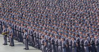 Concurso PM SP: dezenas de soldados perfilados durante cerimônia de formatura - Divulgação