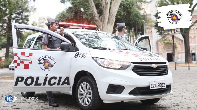 Concurso da PM SP: soldados durante patrulhamento - Foto: Divulgação