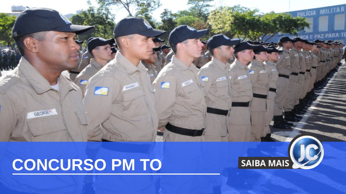 Concurso PM TO - soldados da Polícia Militar do Tocantins perfilados