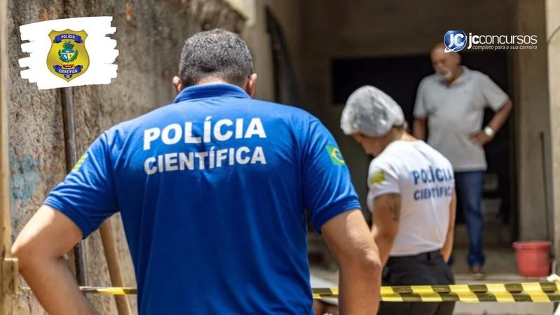 Concurso da Polícia Científica de Goiás: agentes durante ocorrência policial