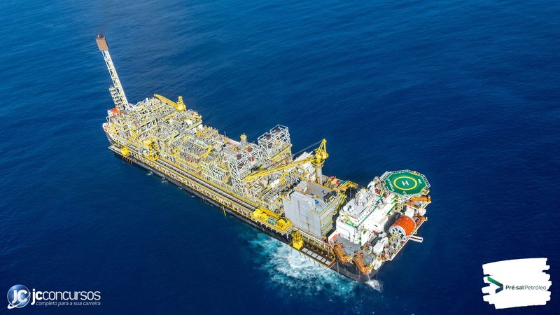 Concurso da Pré-Sal Petróleo: vista aérea de plataforma