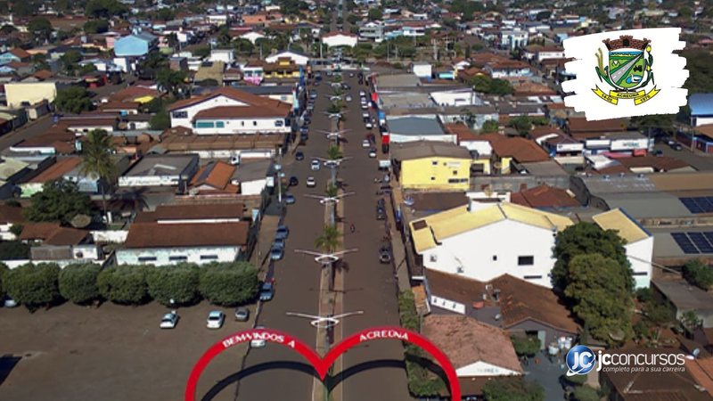 Concurso da Prefeitura de Acreúna: vista aérea do município