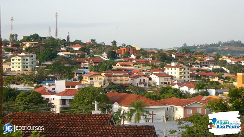 Concurso da Prefeitura de Águas de São Pedro: vista parcial da cidade