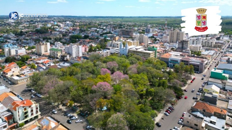 Concurso da Prefeitura de Alegrete: vista aérea do município