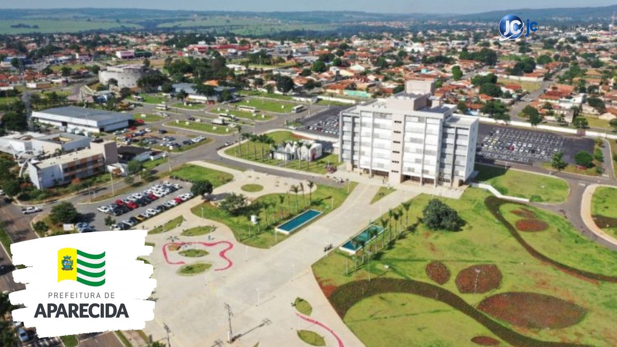 Processo seletivo da SME de Aparecida de Goiânia GO: vista aérea da prefeitura
