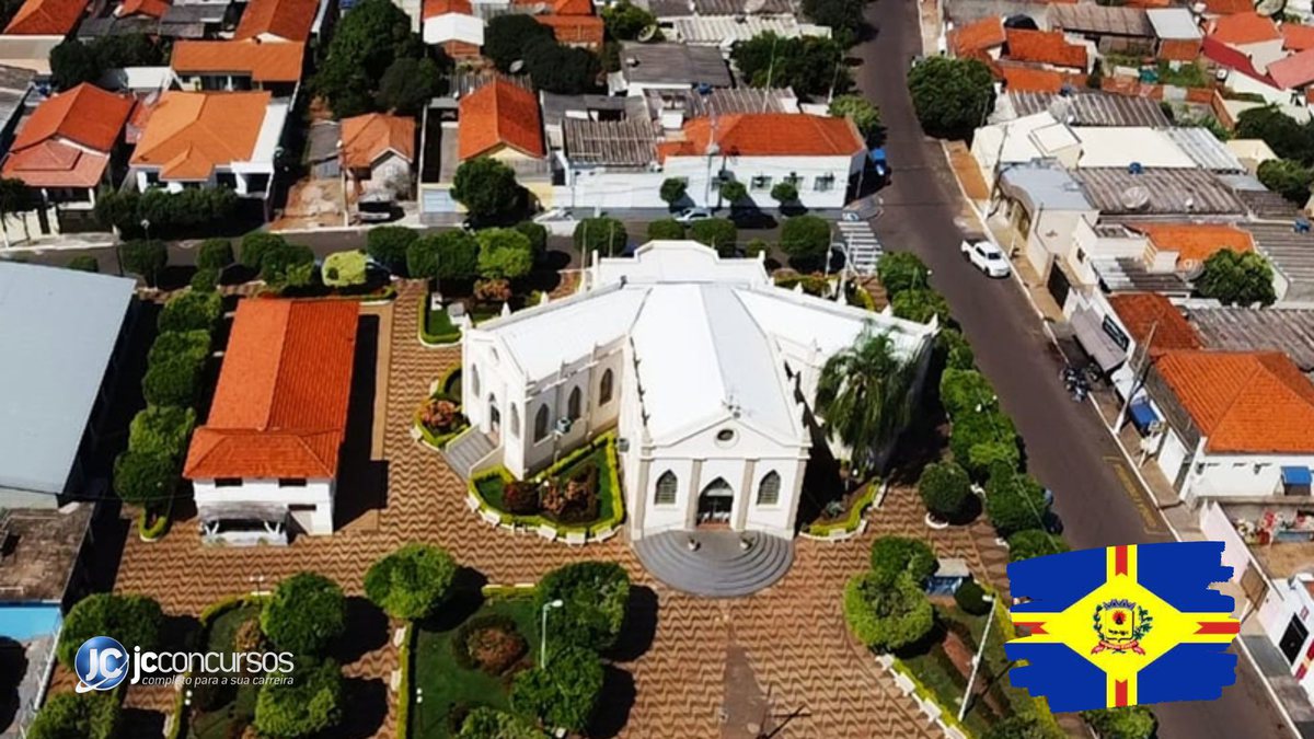 Concurso da Prefeitura de Aparecida d'Oeste: vista aérea da região central do município - Divulgação