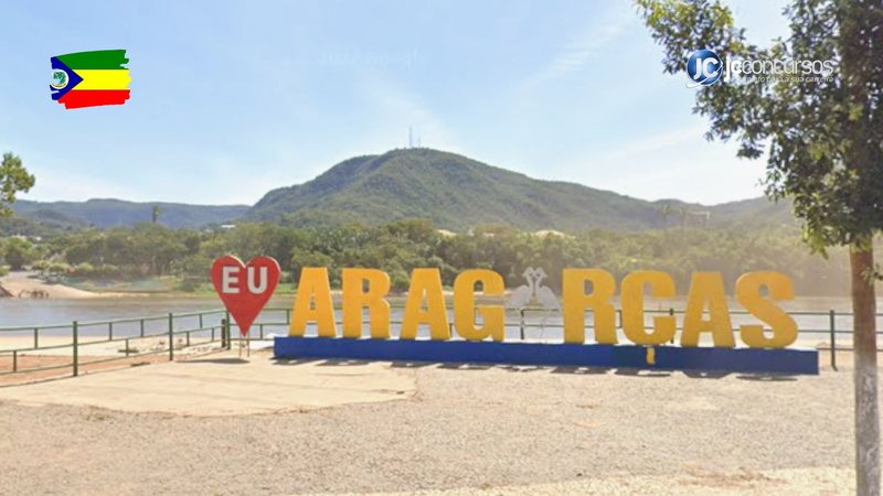 Concurso da Prefeitura de Aragarças: letreiro turístico da cidade - Google Street View