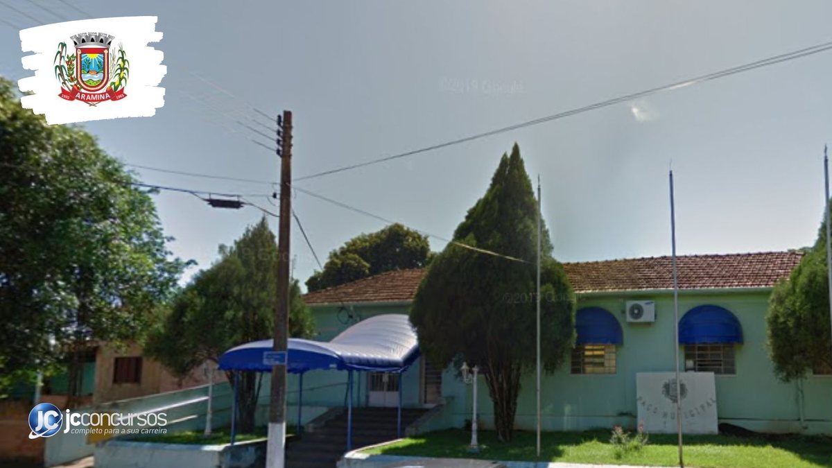 Concurso da Prefeitura de Aramina: fachada do prédio do Executivo - Google Street View