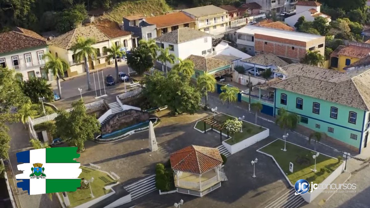 Concurso da Prefeitura de Areias: vista aérea do entorno do prédio do Executivo