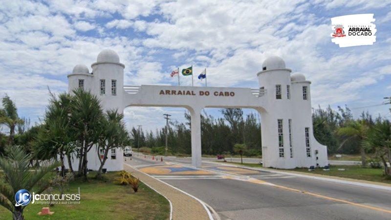 Concurso da Prefeitura de Arraial do Cabo: portal de entrada da cidade